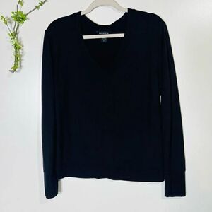 Athleta Black V Neck Pullover Sz SM Sweatshirt